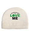 Irish Boys Love Me Adult Fleece Beanie Cap Hat-Beanie-TooLoud-White-One-Size-Fits-Most-Davson Sales