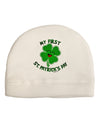 My First St. Patrick's Day Adult Fleece Beanie Cap Hat-Beanie-TooLoud-White-One-Size-Fits-Most-Davson Sales