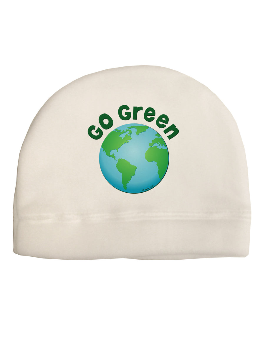 Go Green - Planet Earth Child Fleece Beanie Cap Hat-Beanie-TooLoud-White-One-Size-Fits-Most-Davson Sales