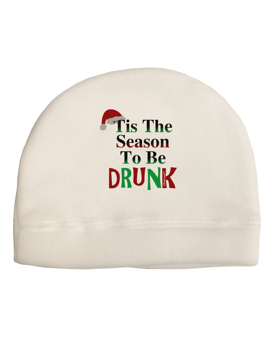 Season To Be Drunk Adult Fleece Beanie Cap Hat-Beanie-TooLoud-White-One-Size-Fits-Most-Davson Sales