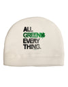 All Green Everything Distressed Adult Fleece Beanie Cap Hat-Beanie-TooLoud-White-One-Size-Fits-Most-Davson Sales