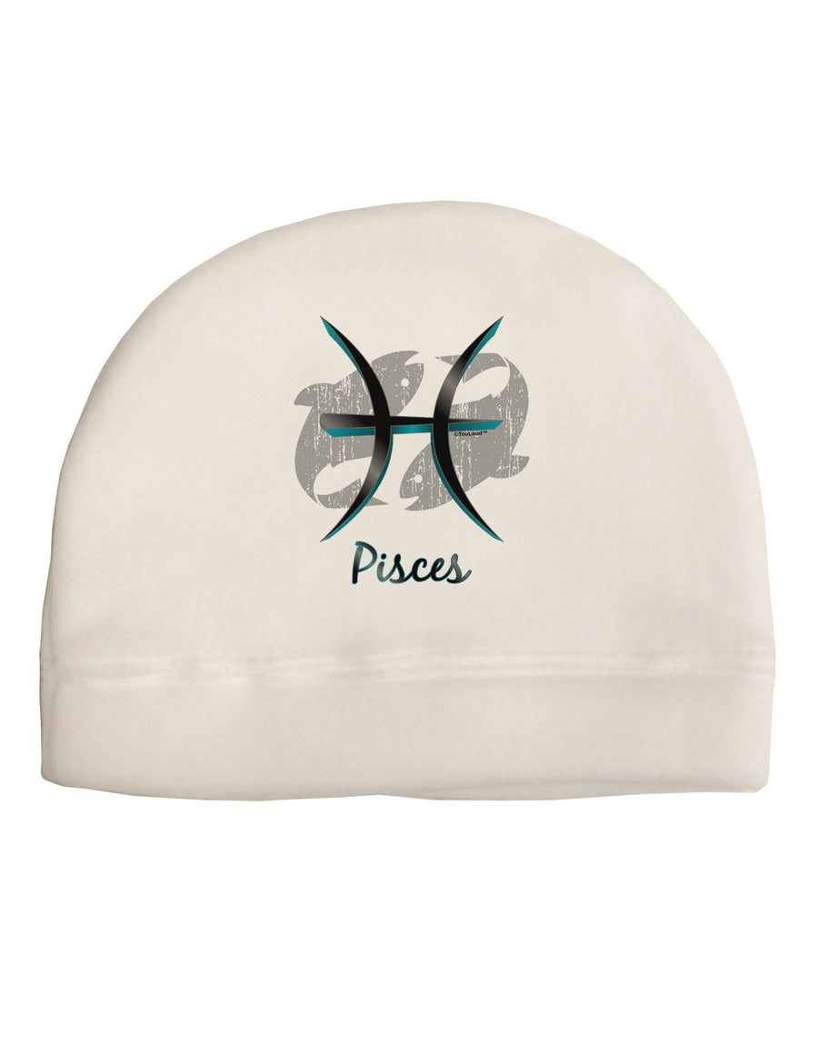 Pisces Symbol Child Fleece Beanie Cap Hat-Beanie-TooLoud-White-One-Size-Fits-Most-Davson Sales