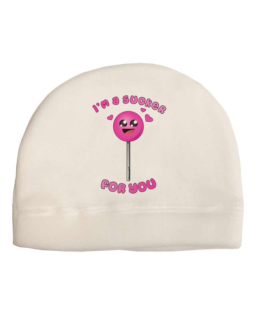 Sucker For You Adult Fleece Beanie Cap Hat-Beanie-TooLoud-White-One-Size-Fits-Most-Davson Sales