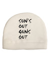 Suns Out Guns Out Adult Fleece Beanie Cap Hat-Beanie-TooLoud-White-One-Size-Fits-Most-Davson Sales