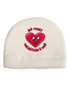 My First Valentine's Day Adult Fleece Beanie Cap Hat-Beanie-TooLoud-White-One-Size-Fits-Most-Davson Sales