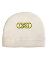 Double Infinity Gold Adult Fleece Beanie Cap Hat-Beanie-TooLoud-White-One-Size-Fits-Most-Davson Sales