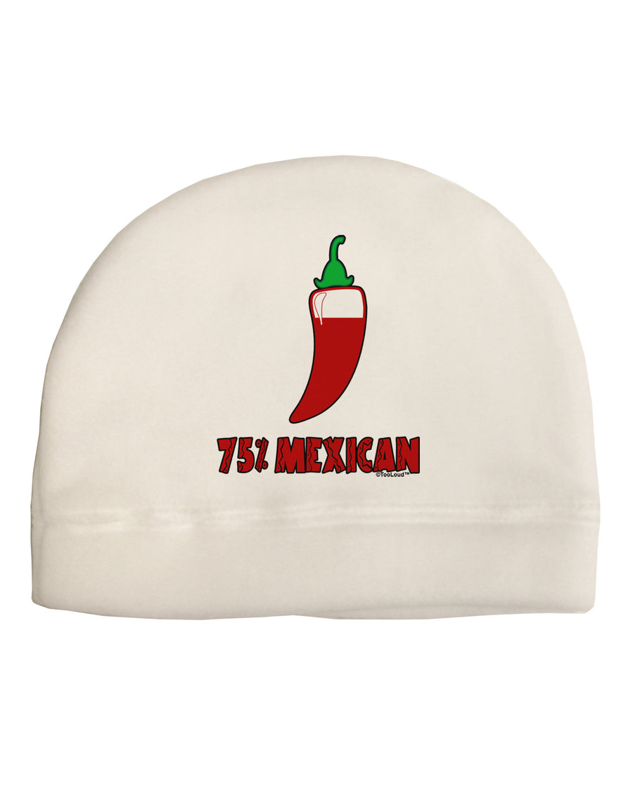 Seventy-Five Percent Mexican Child Fleece Beanie Cap Hat-Beanie-TooLoud-White-One-Size-Fits-Most-Davson Sales