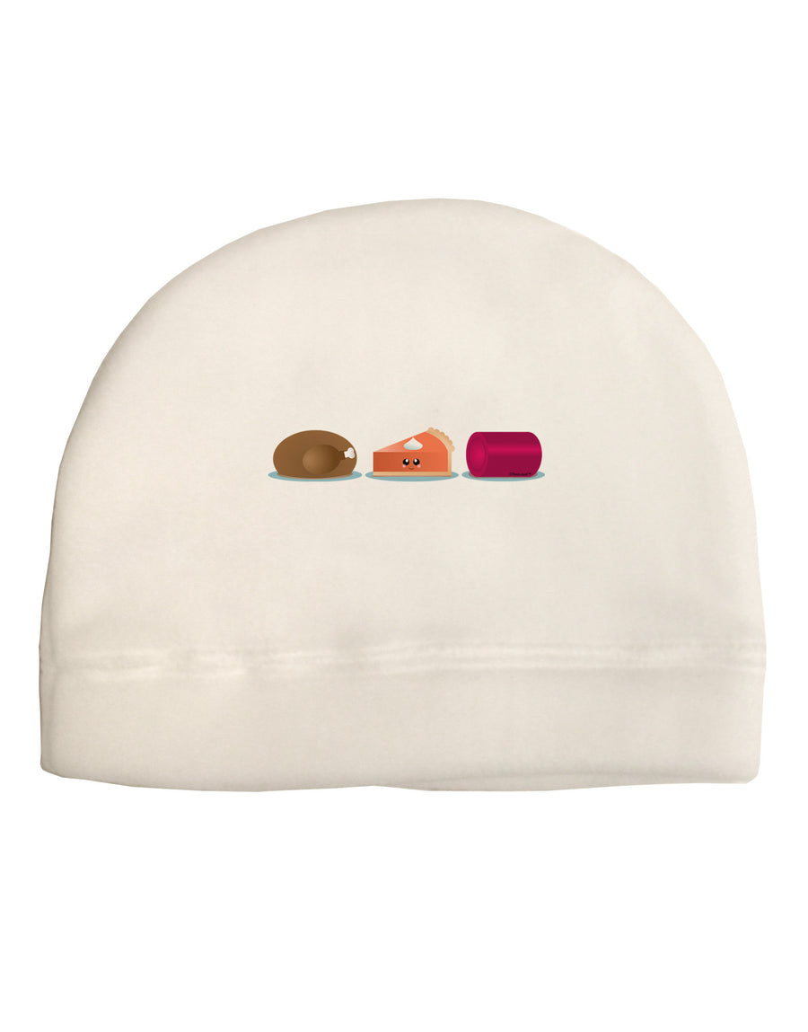 Cute Thanksgiving Food Adult Fleece Beanie Cap Hat-Beanie-TooLoud-White-One-Size-Fits-Most-Davson Sales