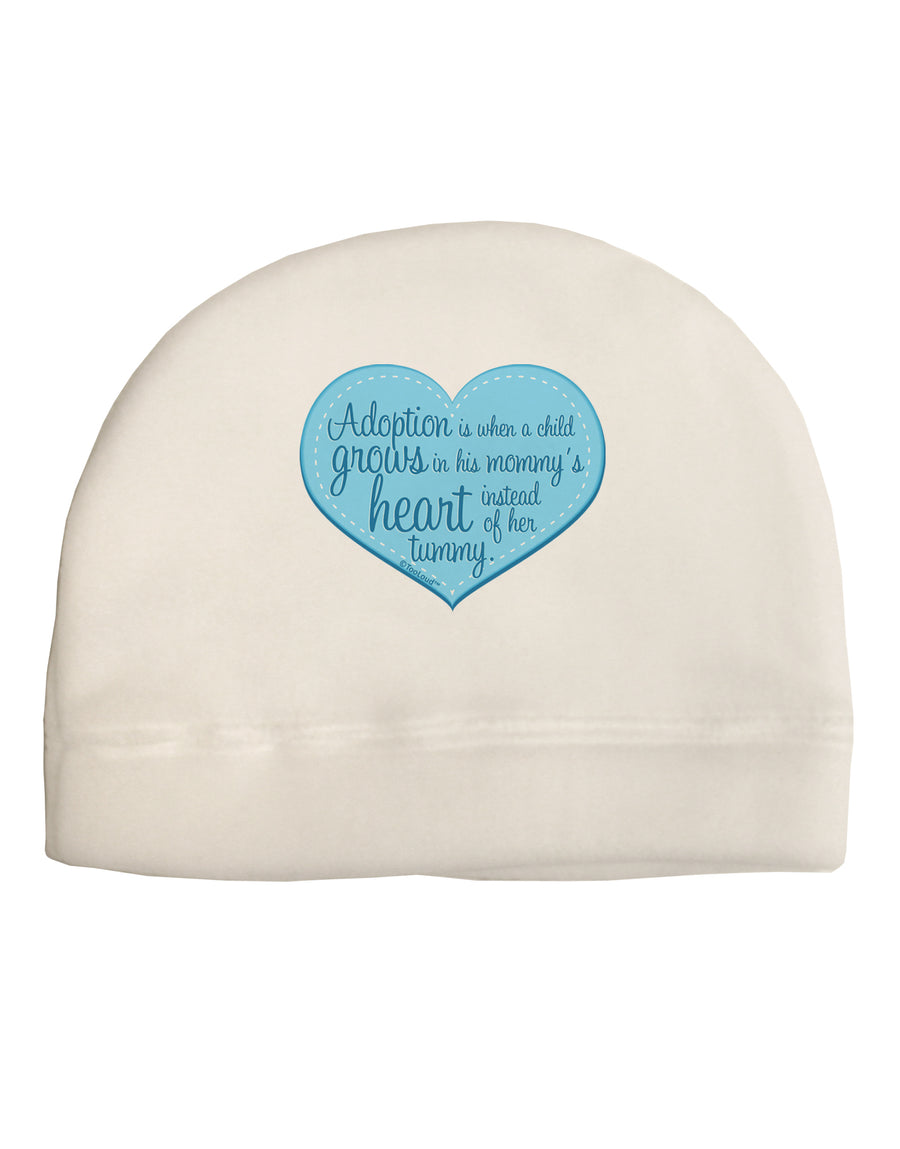 Adoption is When - Mom and Son Quote Child Fleece Beanie Cap Hat by TooLoud-Beanie-TooLoud-White-One-Size-Fits-Most-Davson Sales