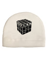 Autism Awareness - Cube B & W Adult Fleece Beanie Cap Hat-Beanie-TooLoud-White-One-Size-Fits-Most-Davson Sales