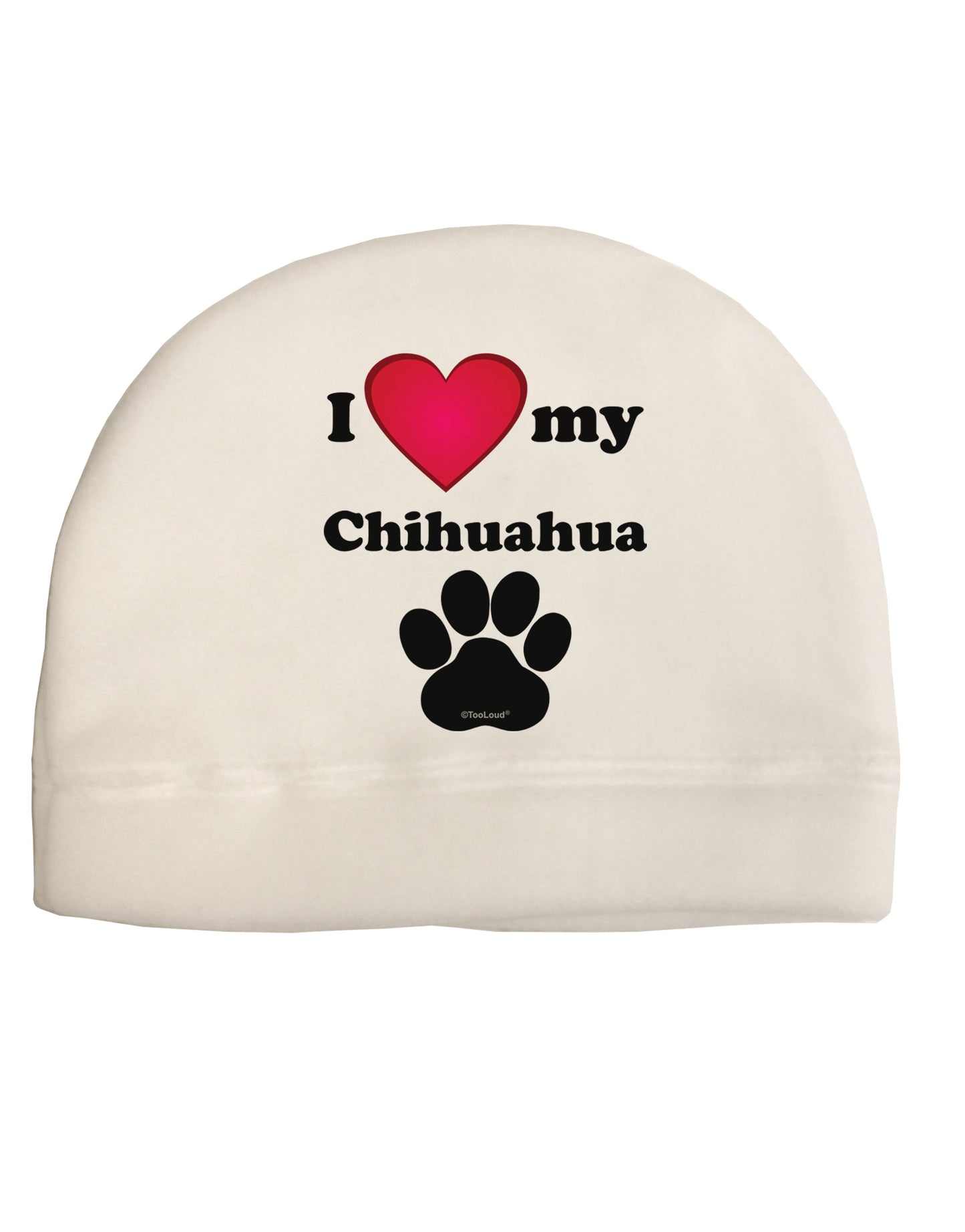 I Heart My Chihuahua Adult Fleece Beanie Cap Hat by TooLoud-TooLoud-White-One-Size-Fits-Most-Davson Sales