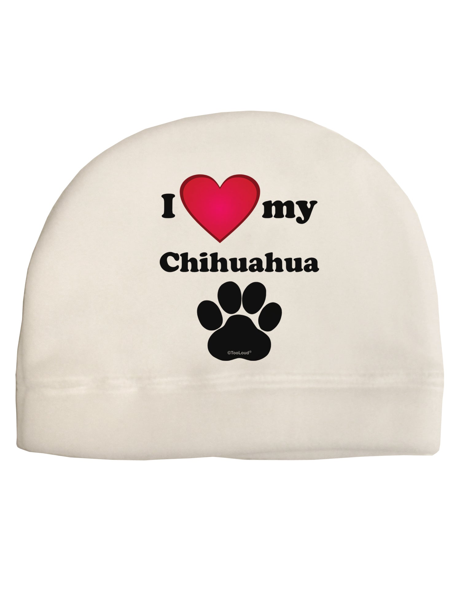 I Heart My Chihuahua Adult Fleece Beanie Cap Hat by TooLoud-TooLoud-White-One-Size-Fits-Most-Davson Sales