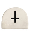 Inverted Cross Adult Fleece Beanie Cap Hat-Beanie-TooLoud-White-One-Size-Fits-Most-Davson Sales