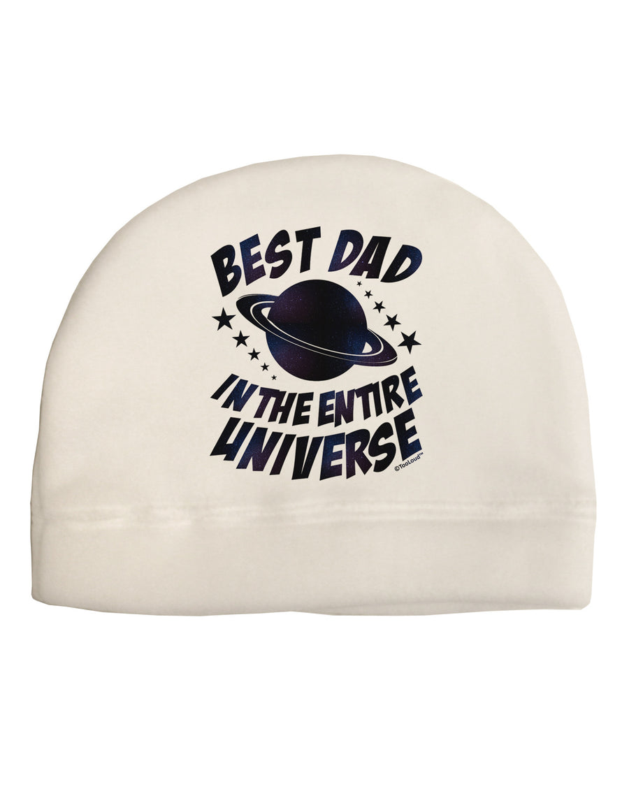 Best Dad in the Entire Universe - Galaxy Print Adult Fleece Beanie Cap Hat-Beanie-TooLoud-White-One-Size-Fits-Most-Davson Sales