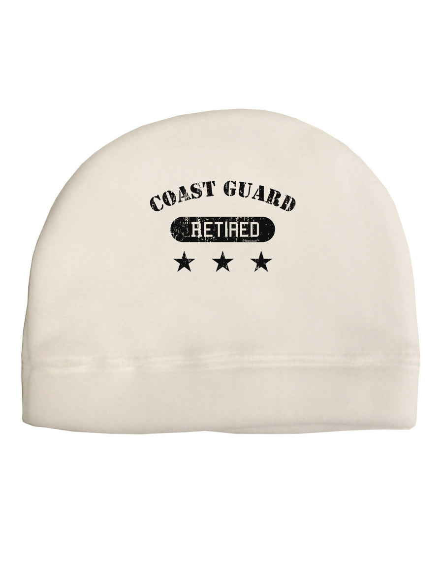 Retired Coast Guard Child Fleece Beanie Cap Hat-Beanie-TooLoud-White-One-Size-Fits-Most-Davson Sales