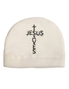 Jesus Saves - Cross Shape Design Adult Fleece Beanie Cap Hat by TooLoud-Beanie-TooLoud-White-One-Size-Fits-Most-Davson Sales