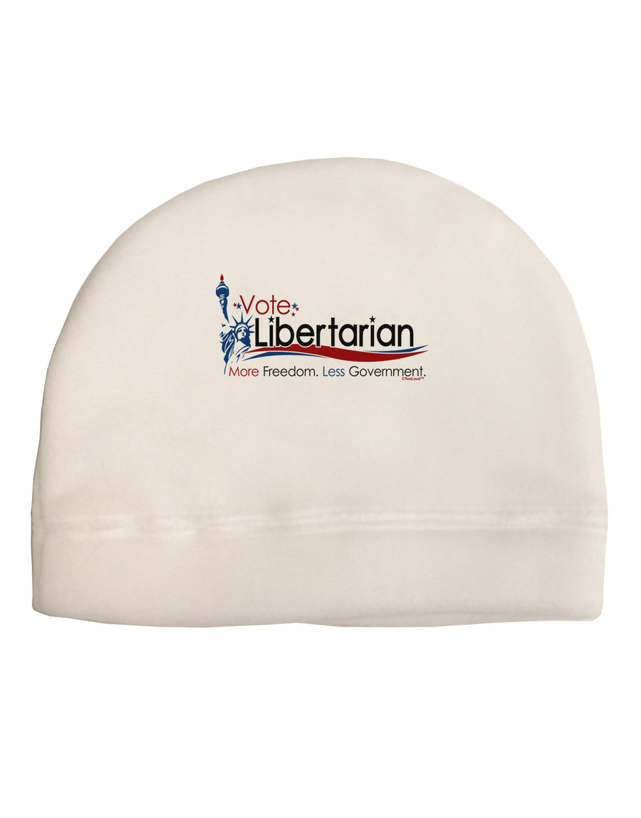 Libertarian Slogan Adult Fleece Beanie Cap Hat-Beanie-TooLoud-White-One-Size-Fits-Most-Davson Sales