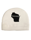 Wisconsin - United States Shape Adult Fleece Beanie Cap Hat-Beanie-TooLoud-White-One-Size-Fits-Most-Davson Sales