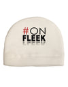 Hashtag On Fleek Adult Fleece Beanie Cap Hat-Beanie-TooLoud-White-One-Size-Fits-Most-Davson Sales