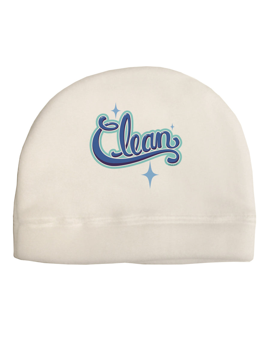 Clean Text Adult Fleece Beanie Cap Hat-Beanie-TooLoud-White-One-Size-Fits-Most-Davson Sales