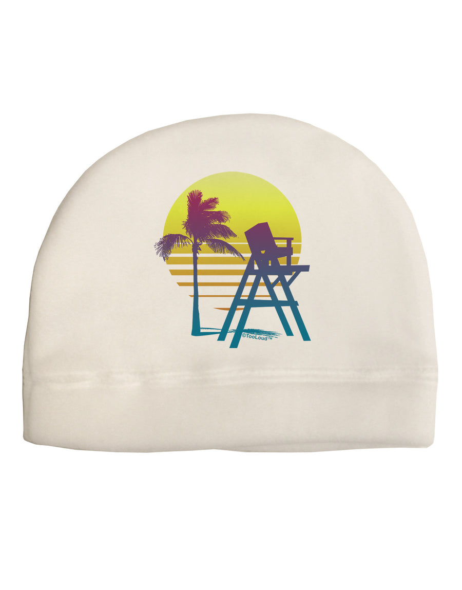 LA Beach Silhouette Letters Adult Fleece Beanie Cap Hat-Beanie-TooLoud-White-One-Size-Fits-Most-Davson Sales