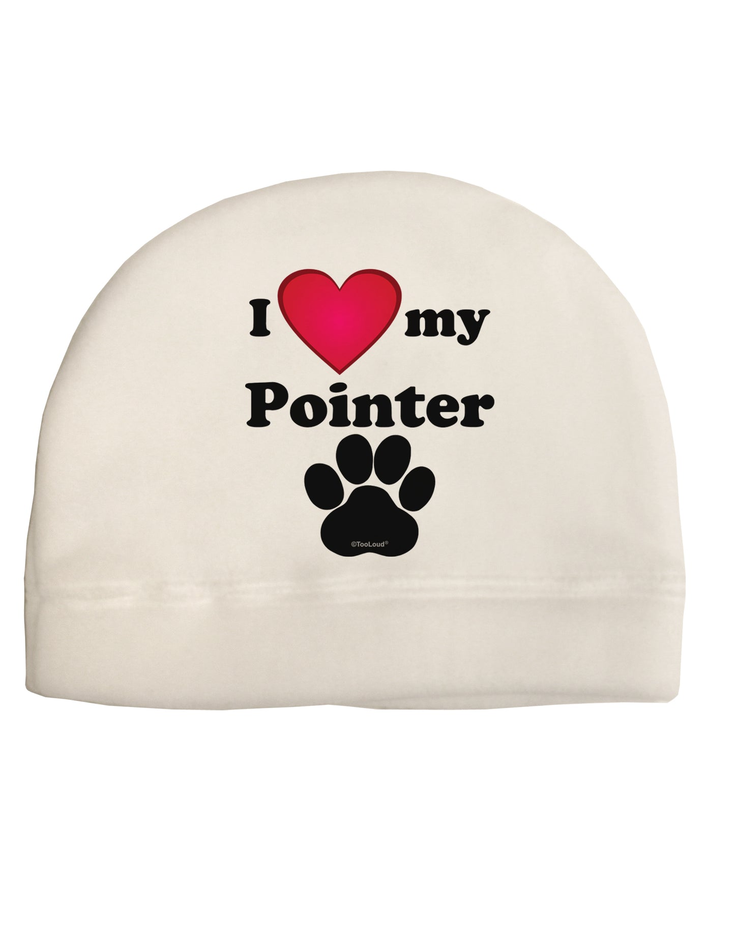 I Heart My Pointer Adult Fleece Beanie Cap Hat by TooLoud-TooLoud-White-One-Size-Fits-Most-Davson Sales
