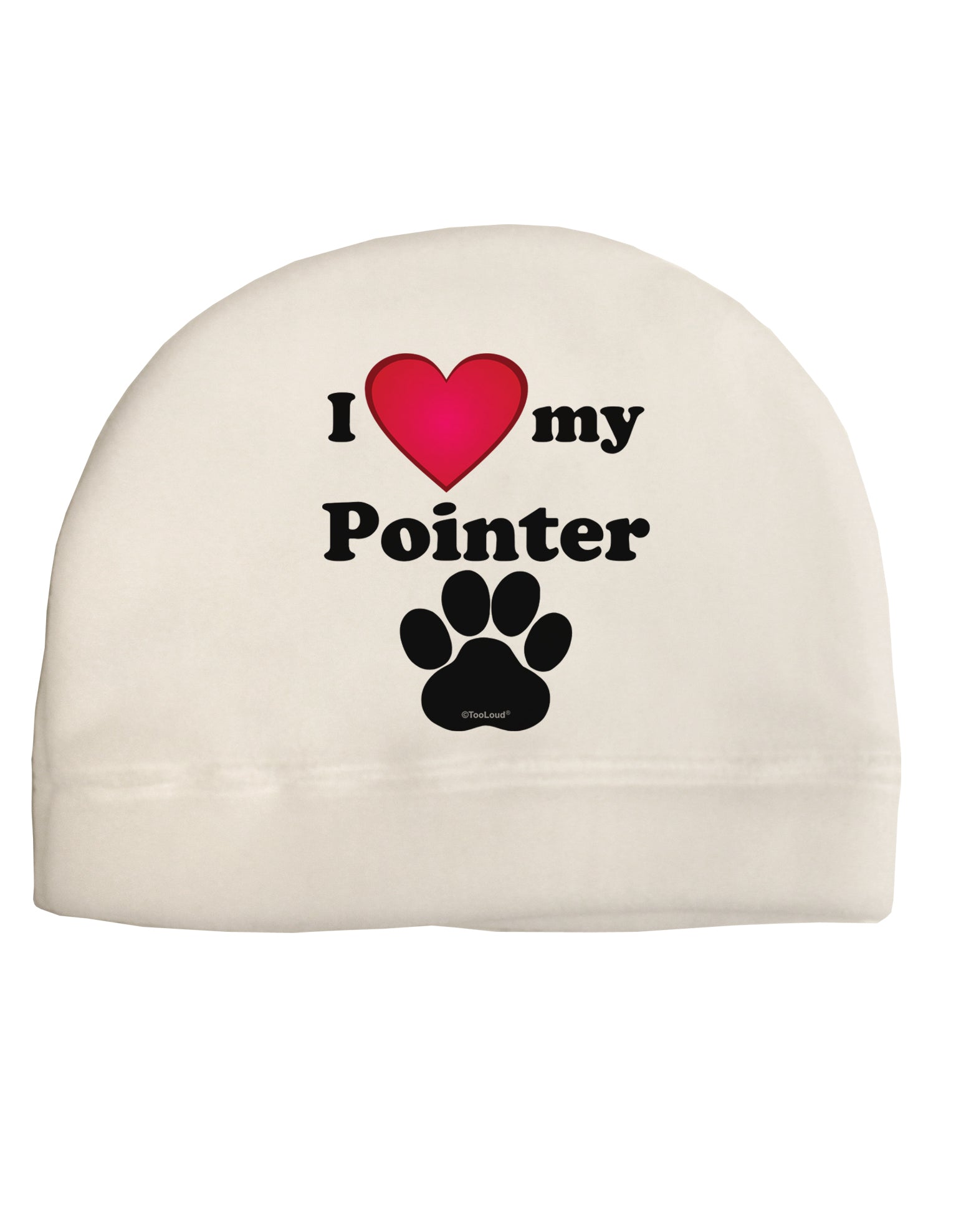 I Heart My Pointer Adult Fleece Beanie Cap Hat by TooLoud-TooLoud-White-One-Size-Fits-Most-Davson Sales