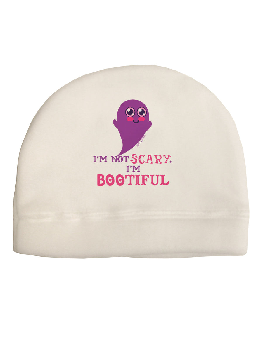 BOOtiful Ghost Purple Adult Fleece Beanie Cap Hat-Beanie-TooLoud-White-One-Size-Fits-Most-Davson Sales