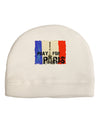Pray For Paris Watercolor Adult Fleece Beanie Cap Hat-Beanie-TooLoud-White-One-Size-Fits-Most-Davson Sales