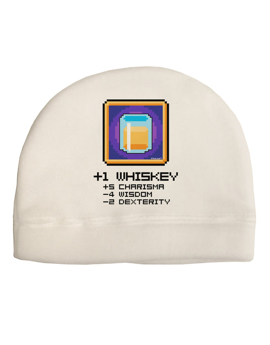 Pixel Whiskey Item Adult Fleece Beanie Cap Hat-Beanie-TooLoud-White-One-Size-Fits-Most-Davson Sales