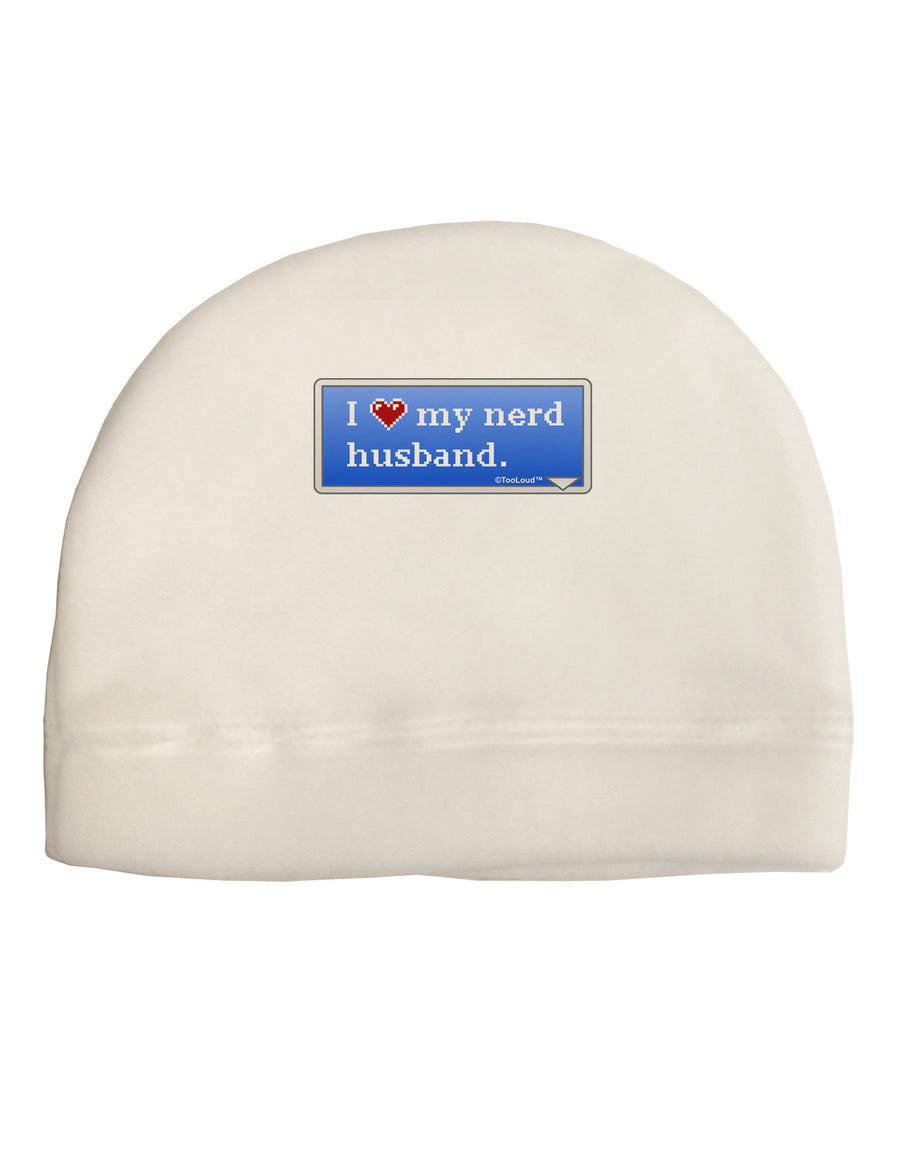 I Heart My Nerd Husband - Retro Child Fleece Beanie Cap Hat by TooLoud-Beanie-TooLoud-White-One-Size-Fits-Most-Davson Sales