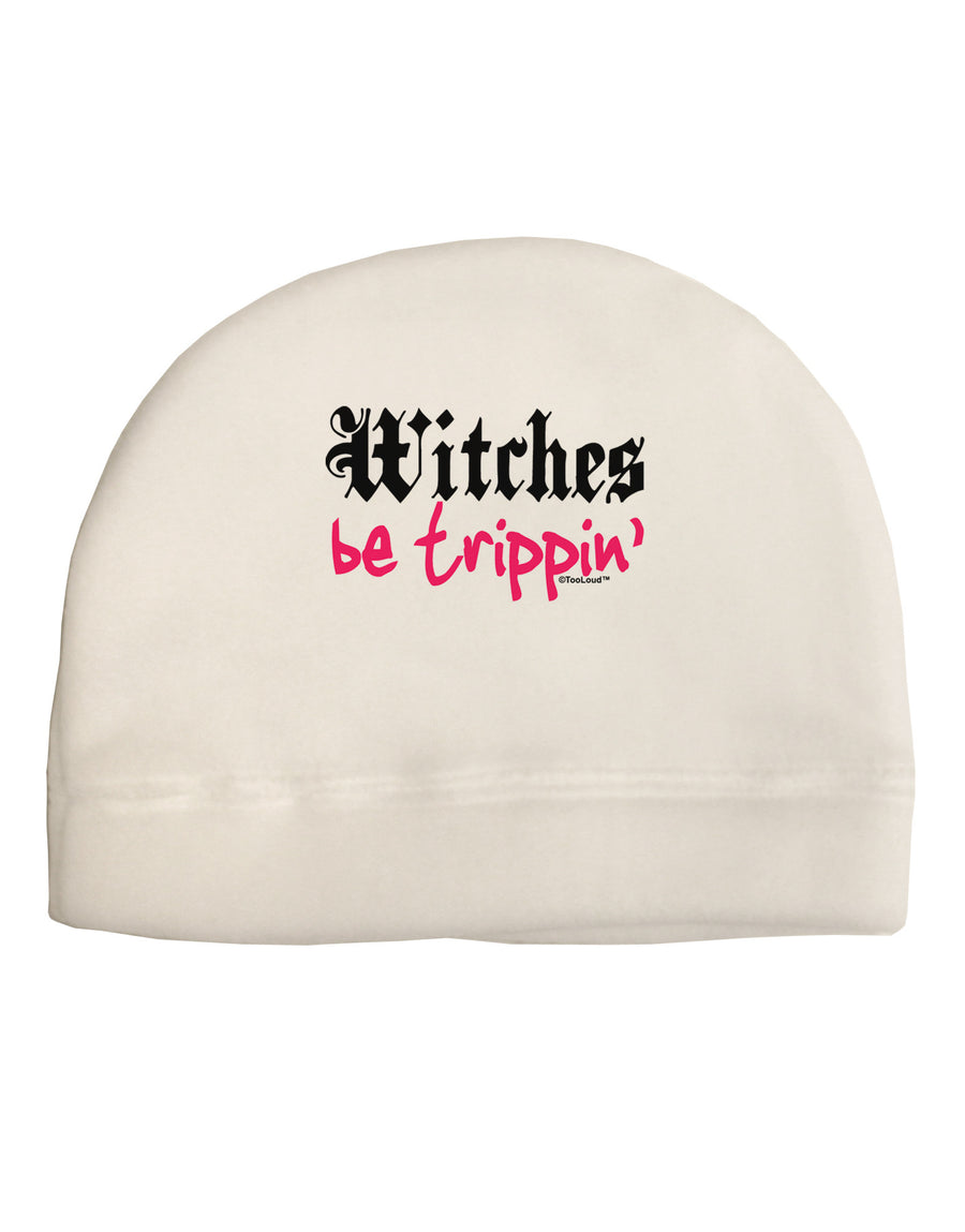 TooLoud Witches Be Trippin Child Fleece Beanie Cap Hat-Beanie-TooLoud-White-One-Size-Fits-Most-Davson Sales