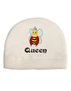 Queen Bee Text 2 Adult Fleece Beanie Cap Hat-Beanie-TooLoud-White-One-Size-Fits-Most-Davson Sales