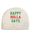 Happy Holla Days - Red and Green Child Fleece Beanie Cap Hat by TooLoud-Beanie-TooLoud-White-One-Size-Fits-Most-Davson Sales