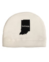 Indiana - United States Shape Adult Fleece Beanie Cap Hat-Beanie-TooLoud-White-One-Size-Fits-Most-Davson Sales