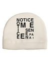 Notice Me Senpai Artistic Text Adult Fleece Beanie Cap Hat-Beanie-TooLoud-White-One-Size-Fits-Most-Davson Sales