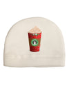 Merry Christmas Latte Cup Adult Fleece Beanie Cap Hat-Beanie-TooLoud-White-One-Size-Fits-Most-Davson Sales