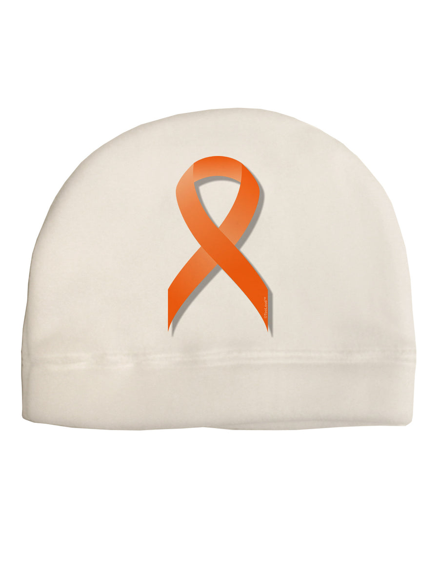 Leukemia Awareness Ribbon - Orange Adult Fleece Beanie Cap Hat-Beanie-TooLoud-White-One-Size-Fits-Most-Davson Sales
