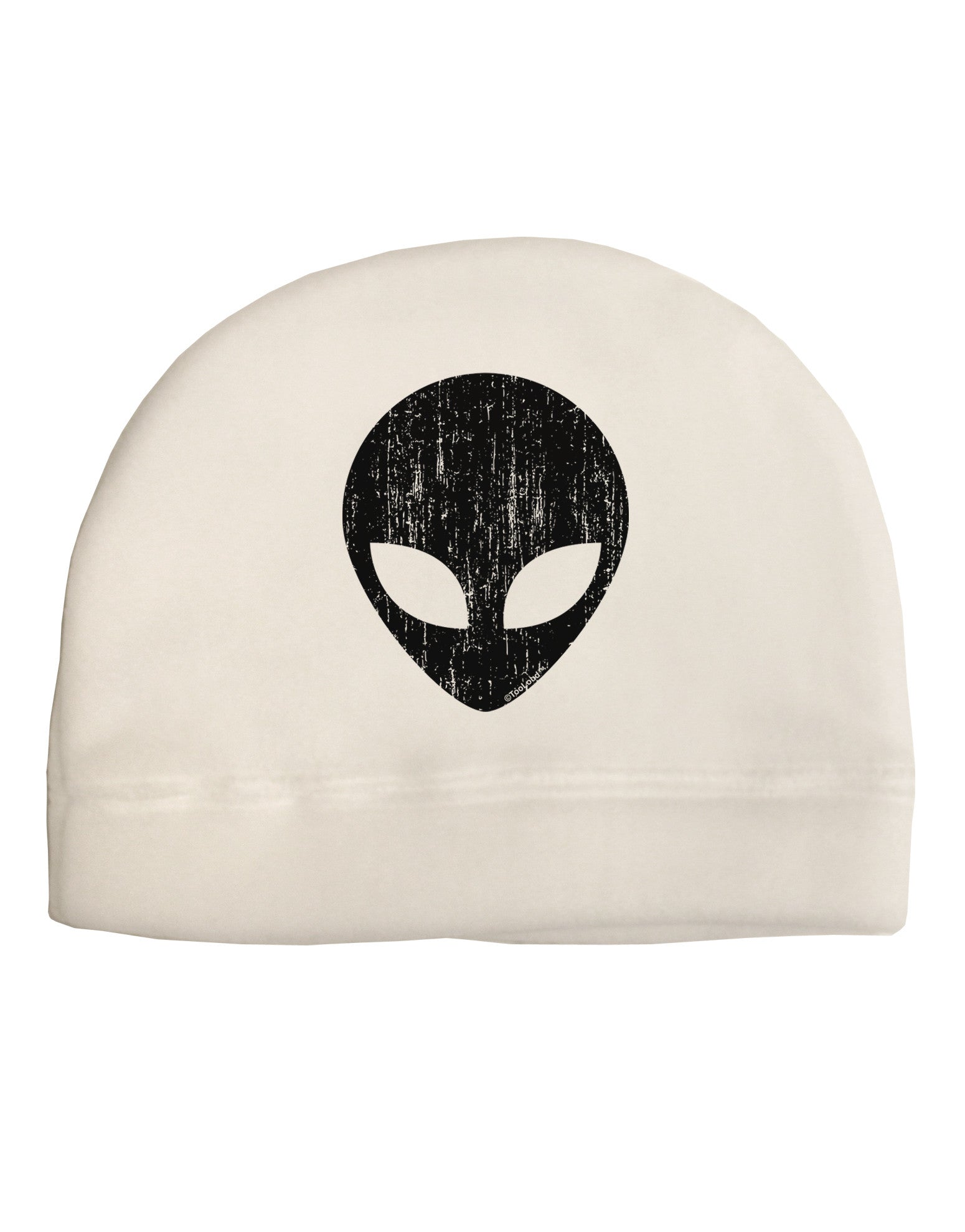 Extraterrestrial Face - Alien Distressed Adult Fleece Beanie Cap Hat by TooLoud-Beanie-TooLoud-White-One-Size-Fits-Most-Davson Sales
