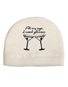 At My Age I Need Glasses - Martini Distressed Adult Fleece Beanie Cap Hat by TooLoud-Beanie-TooLoud-White-One-Size-Fits-Most-Davson Sales