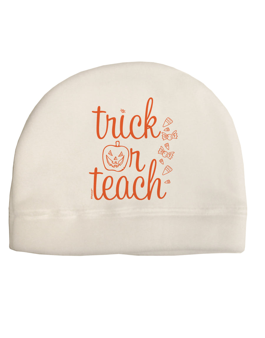 Trick or Teach Adult Fleece Beanie Cap Hat-Beanie-TooLoud-White-One-Size-Fits-Most-Davson Sales