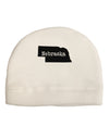 Nebraska - United States Shape Adult Fleece Beanie Cap Hat by TooLoud-Beanie-TooLoud-White-One-Size-Fits-Most-Davson Sales