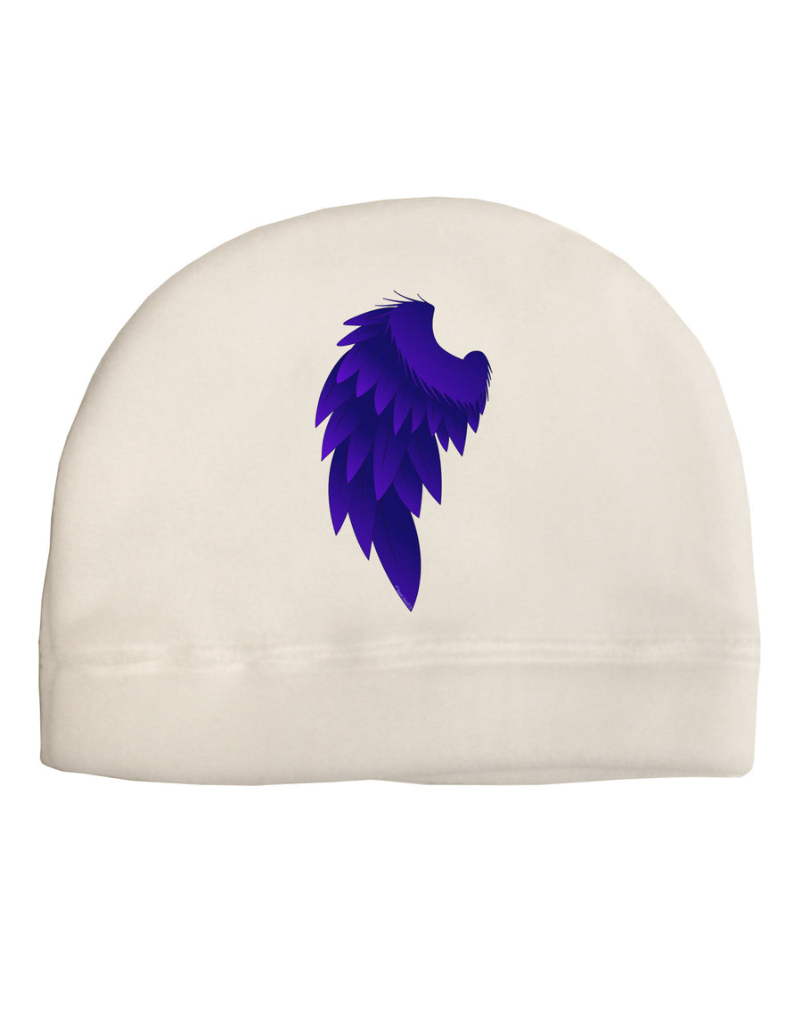 Single Left Dark Angel Wing Design - Couples Child Fleece Beanie Cap Hat-Beanie-TooLoud-White-One-Size-Fits-Most-Davson Sales