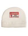 Danger - Crazy Girlfriend Adult Fleece Beanie Cap Hat-Beanie-TooLoud-White-One-Size-Fits-Most-Davson Sales