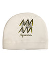 Aquarius Symbol Adult Fleece Beanie Cap Hat-Beanie-TooLoud-White-One-Size-Fits-Most-Davson Sales