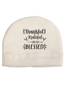Thankful grateful oh so blessed Child Fleece Beanie Cap Hat-Beanie-TooLoud-White-One-Size-Fits-Most-Davson Sales