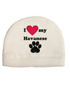 I Heart My Havanese Child Fleece Beanie Cap Hat by TooLoud