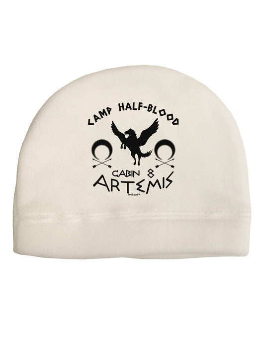Camp Half Blood Cabin 8 Artemis Adult Fleece Beanie Cap Hat-Beanie-TooLoud-White-One-Size-Fits-Most-Davson Sales