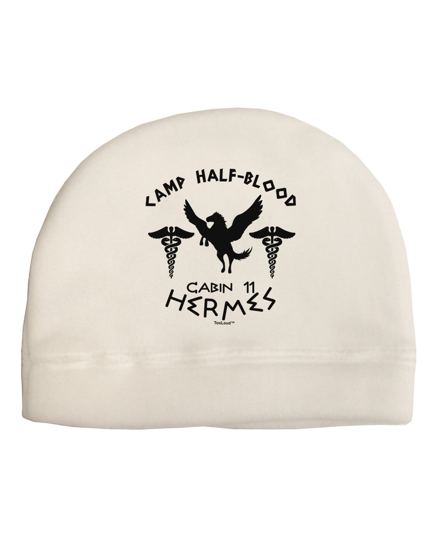 Camp Half Blood Cabin 11 Hermes Child Fleece Beanie Cap Hat by-Beanie-TooLoud-White-One-Size-Fits-Most-Davson Sales