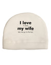 I Love My Wife - Bar Adult Fleece Beanie Cap Hat-Beanie-TooLoud-White-One-Size-Fits-Most-Davson Sales